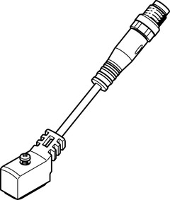 VERBIND.LEITUNG NEBV-Z4WA2L-P-E-0.5-N-M8G3-S1