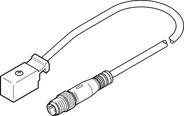 VERBIND.LEITUNG KMYZ-2-24-M8-2,5-LED