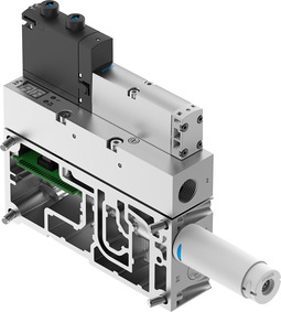 Vakuumsaugdüse VABF-S4-2-V2B1-G38-CB-VL-14-AP