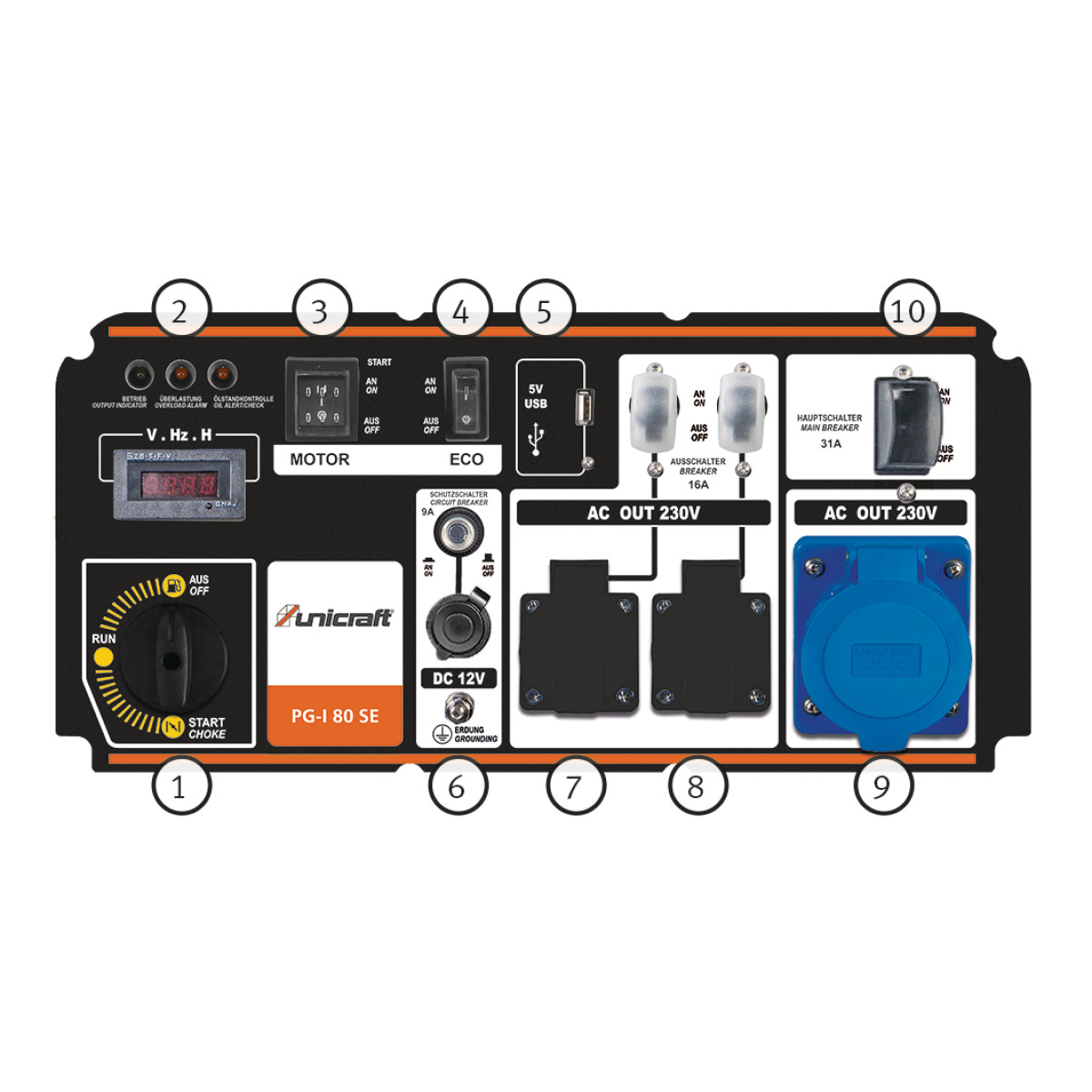 Unicraft Inverter-Stromerzeuger PG-I 80 SE